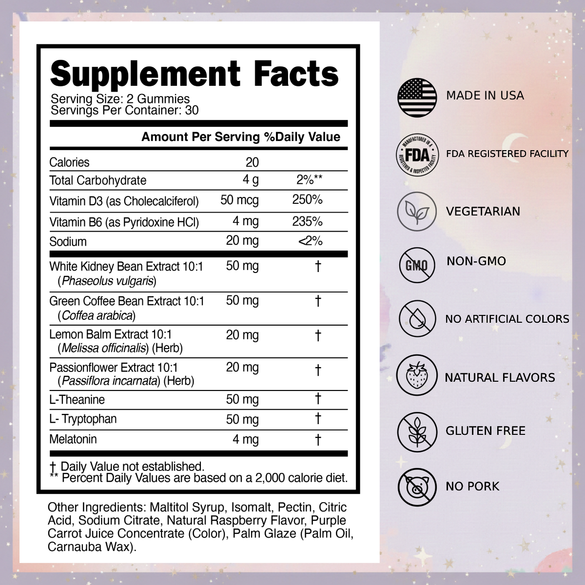 دريم - حلوى جيلاتينية لدعم النوم - عبوة تكفي لشهر واحد